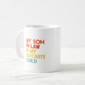 Mug Mon gendre est mon enfant préféré, belle-mère  (Devant gauche)