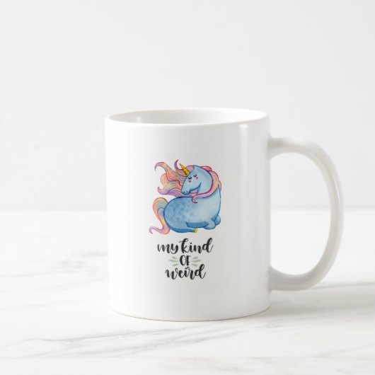 Mug Mon genre de licorne bleue bizarre (Droite)