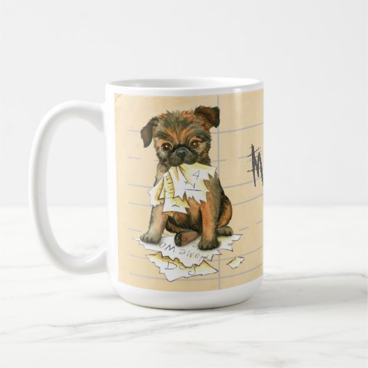 Mug Mon Griffon Bruxelles A Mangé Mes devoirs (Gauche)