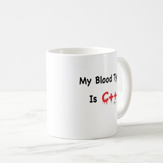 Mug Mon groupe sanguin est c++ (Devant droit)
