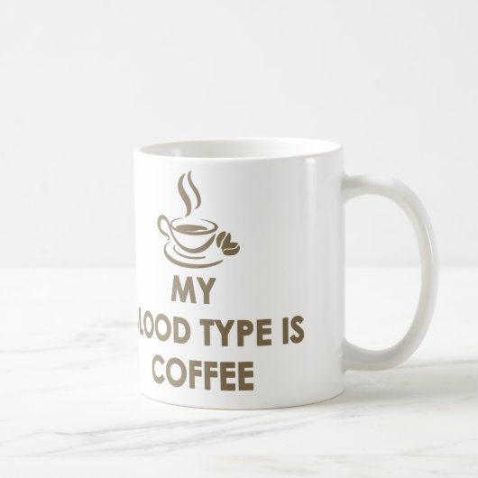 Mug Mon groupe sanguin est café (Droite)