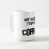 Mug Mon groupe sanguin est le café (Devant gauche)