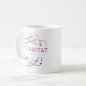 Mug "Mon habitat est là où j'ai appris mes habitudes"  (Devant gauche)