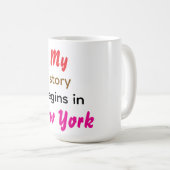 Mug Mon histoire commence à New York (Devant droit)