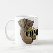 Mug Mon homme porte des bottes de combat (Gauche)
