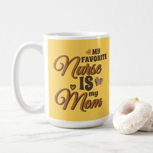Mug Mon Infirmière Préférée Est Ma Maman Vibes Rétro