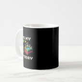 Mug Mon jeu pixel de 5 ans de gâteau vidéo pour garçon (Devant gauche)