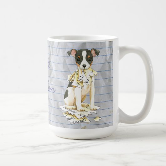 Mug Mon Jouet Fox Terrier Ate mon plan de leçon (Droite)