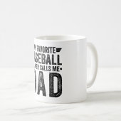 Mug Mon Joueur De Baseball Préféré M'Appelle Papa (Devant droit)
