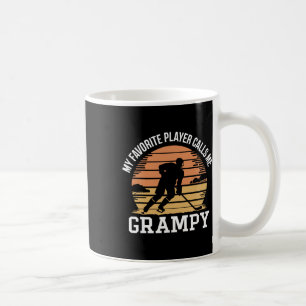 Mug Mon joueur préféré m'appelle Grampy Hockey drôle