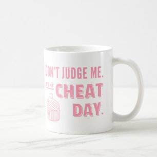 Mug Mon Jour de Triche Gâteau Rose Régime Humour