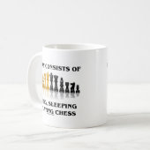 Mug Mon jour se compose manger, dormant jouant aux (Devant gauche)