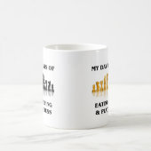 Mug Mon jour se compose manger, dormant jouant aux (Centre)