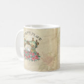Mug Mon Joyeux Endroit, Machine À Coudre Avec Roses (Devant gauche)