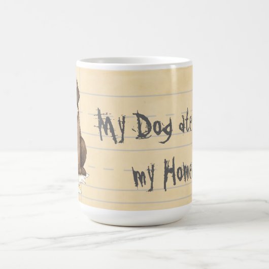 Mug Mon laboratoire de chocolat a mangé mes devoirs (Centre)