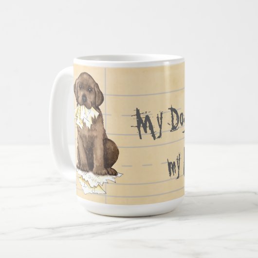 Mug Mon laboratoire de chocolat a mangé mes devoirs (Devant gauche)