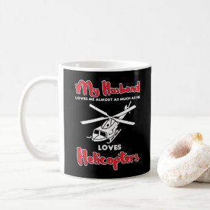 Mug Mon Mari Aime Les Hélicoptères Pilotes Drôle