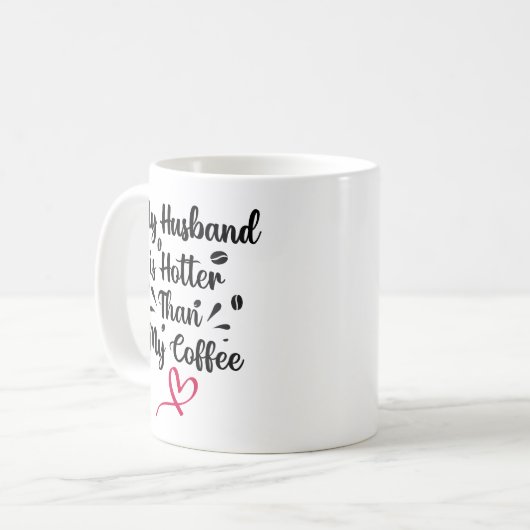 Mug Mon mari est plus chaud que mon café (Devant gauche)