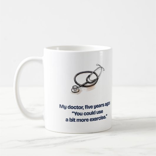 Mug Mon médecin a dit plus d'exercice Drôle Runner (Gauche)