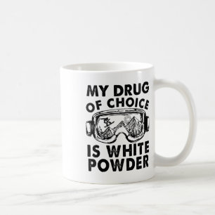 Mug Mon médicament de choix est le ski sur poudre blan