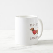 Mug Mon meilleur ami est Dachshund Wiener Dog Red Swea (Devant droit)