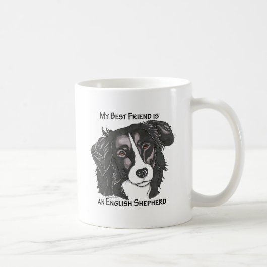 Mug Mon meilleur ami est un berger anglais noir et (Droite)