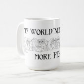 Mug Mon monde a besoin de plus de Pékinois (Devant gauche)