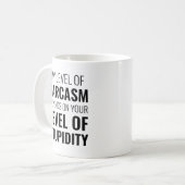 Mug mon niveau de sarcasme dépend de votre stupidité (Devant gauche)