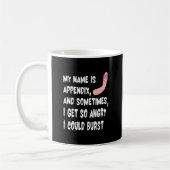 Mug Mon nom est Appendice Appendice Appendicectomie (Gauche)