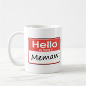 Mug Mon nom est Memaw (Gauche)