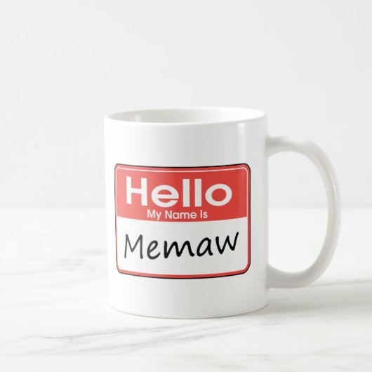 Mug Mon nom est Memaw (Droite)