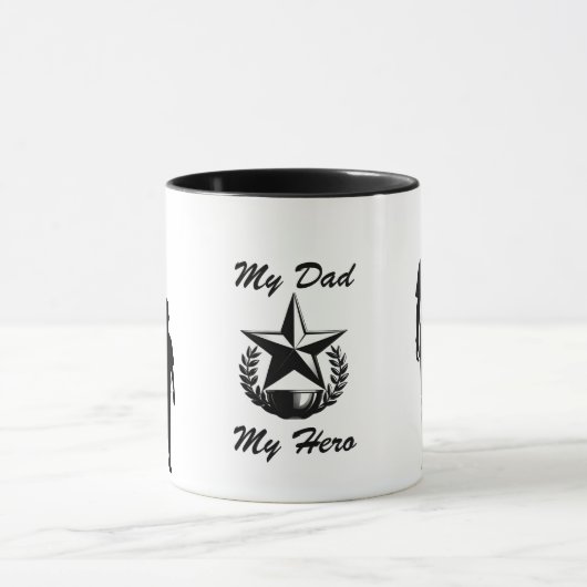 Mug Mon papa Mon héros Silhouette 11 oz (Centre)