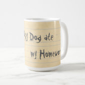 Mug Mon Papillon a mangé mes devoirs (Devant droit)