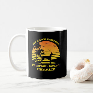 Mug Mon partenaire de plage Coucher de soleil Palmier