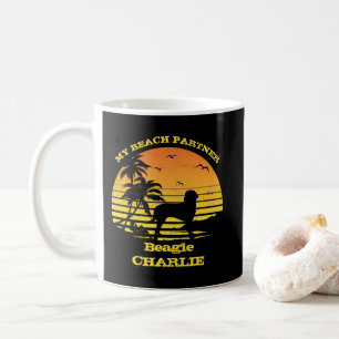 Mug Mon partenaire de plage Sunset Palm Beagle