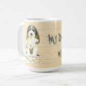 Mug Mon PBGV m'a mangé mes devoirs (Devant gauche)