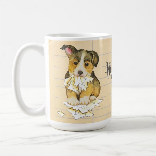 Mug Mon Pembroke Welsh Corgi a mangé mes devoirs (Gauche)