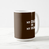 Mug Mon père est mon héros (Devant droit)