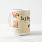Mug Mon Petit Brabancon a mangé mes devoirs (Devant gauche)