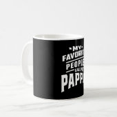 Mug Mon peuple favori m'appelle Pappa - Père grand-pèr (Devant gauche)