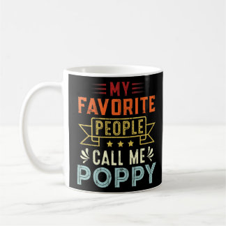 Mug Mon peuple favori m'appelle Poppy Retro Père D