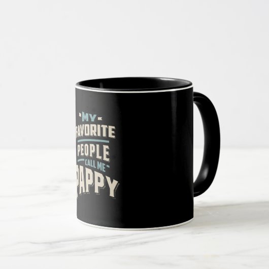 Mug Mon Peuple Préféré M'Appelle Pappy - Père Grand-Pè (Devant droit)
