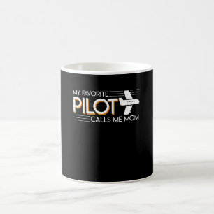 Mug Mon pilote préféré m'appelle la fierté pilote