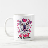 Mug Mon Pitbull est mon chien de la Saint-Valentin Mig (Gauche)