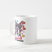 Mug Mon Pitbull est mon chien Valentin mignon drôle (Devant gauche)