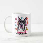 Mug Mon Pitbull est mon chien Valentin mignon drôle (Gauche)