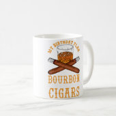 Mug Mon plan d'anniversaire Bourbon et cigare (Devant droit)