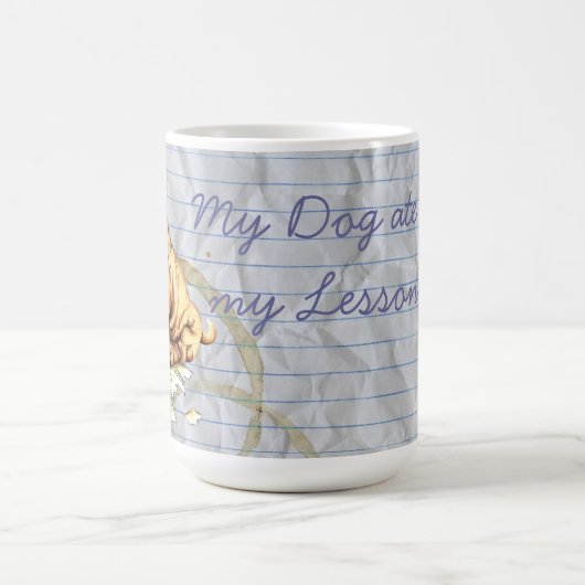 Mug Mon plan de leçon de Shar-Pei a mangé mon plan (Centre)