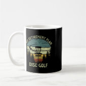 Mug Mon plan de retraite drôle de disque de golf senio (Gauche)