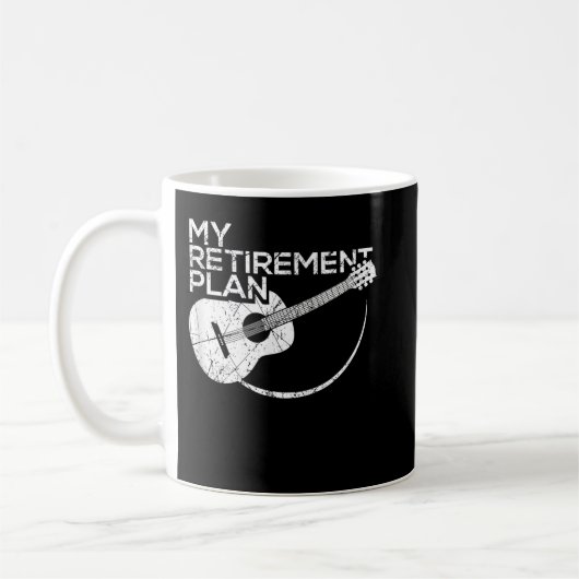 Mug Mon Plan De Retraite Guitare Drôles De Musiciens (Gauche)